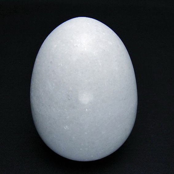 漢白玉たまご 置物 [t306-2965]