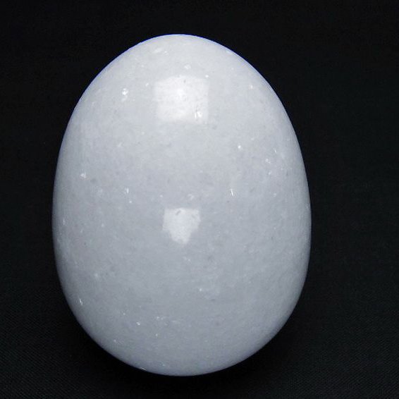 漢白玉たまご 置物 [t306-2966]