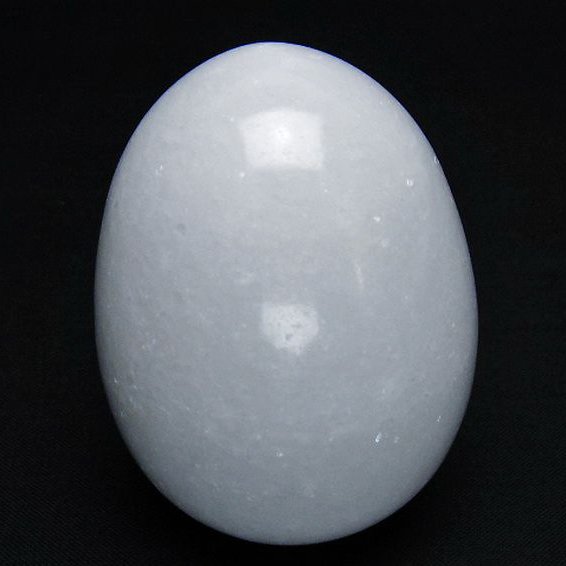 漢白玉たまご 置物 [t306-2974]