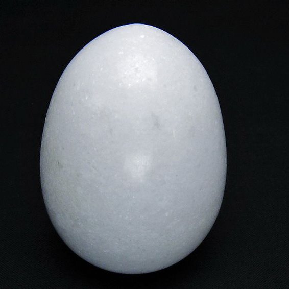 漢白玉たまご 置物 [t306-2976]