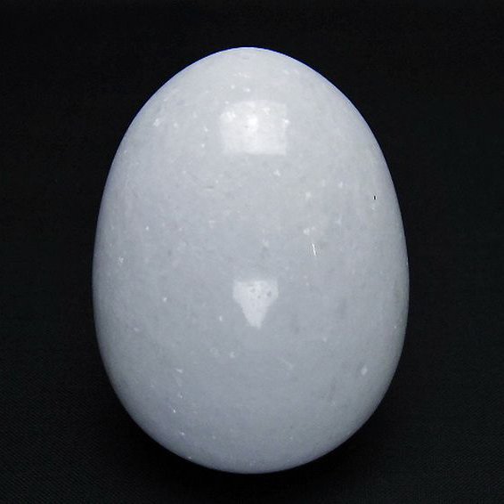漢白玉たまご 置物 [t306-2988]