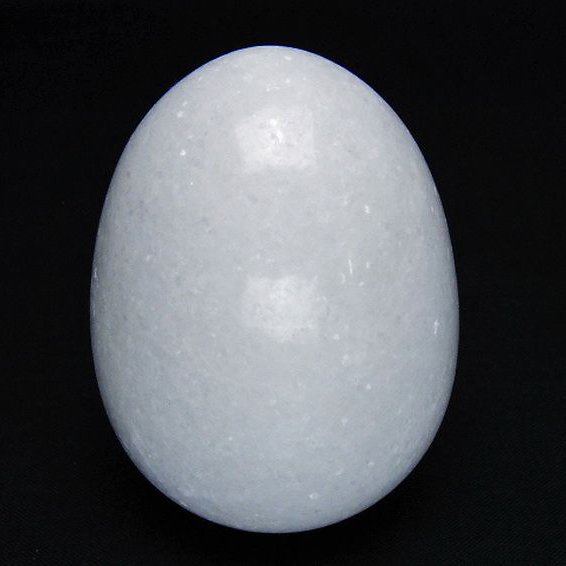 漢白玉たまご 置物 [t306-2996]