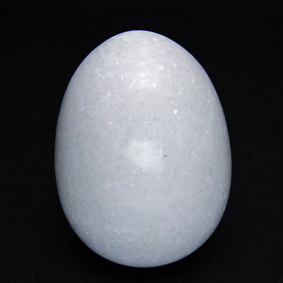 漢白玉たまご 置物 [t306-2998]