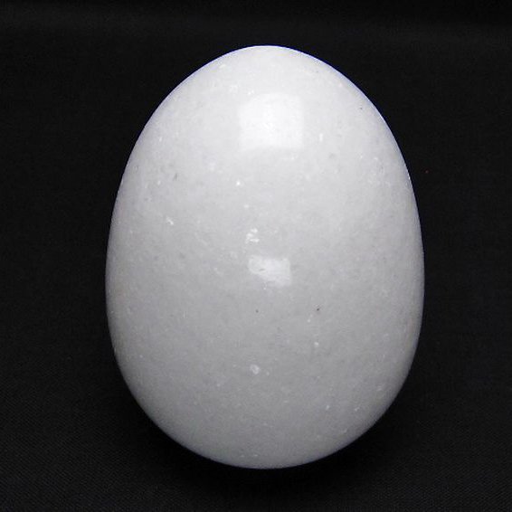 漢白玉たまご 置物 [t306-3174]