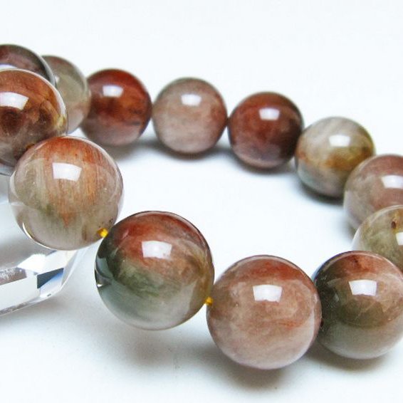 グリーンラビットヘアルチルクォーツ ブレスレット 16mm [t308-2514]