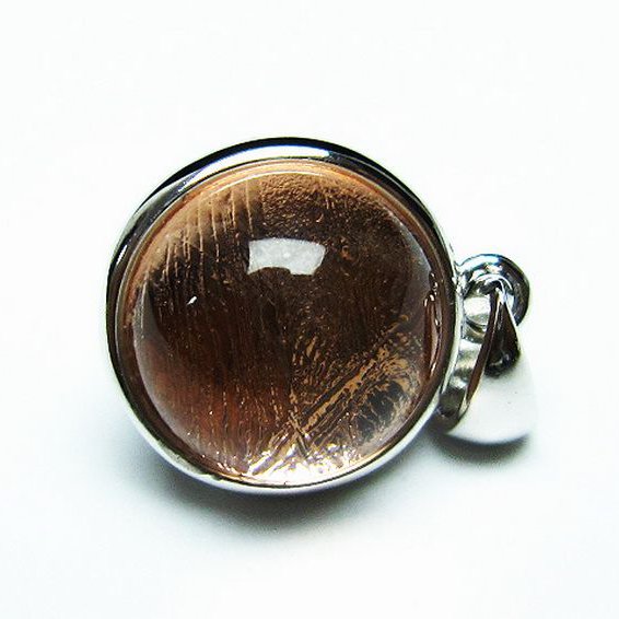 ピンクゴールドギベオン メテオライト  丸玉  ペンダント 11mm [T309-2318]