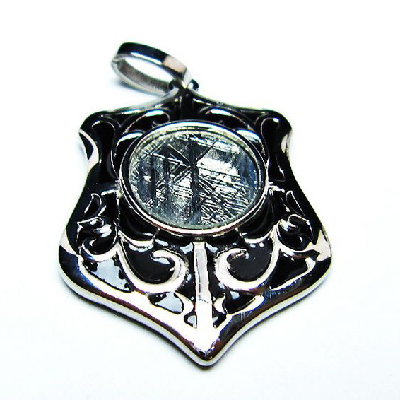 シルバーギベオン メテオライト  ペンダント [T309-2569]