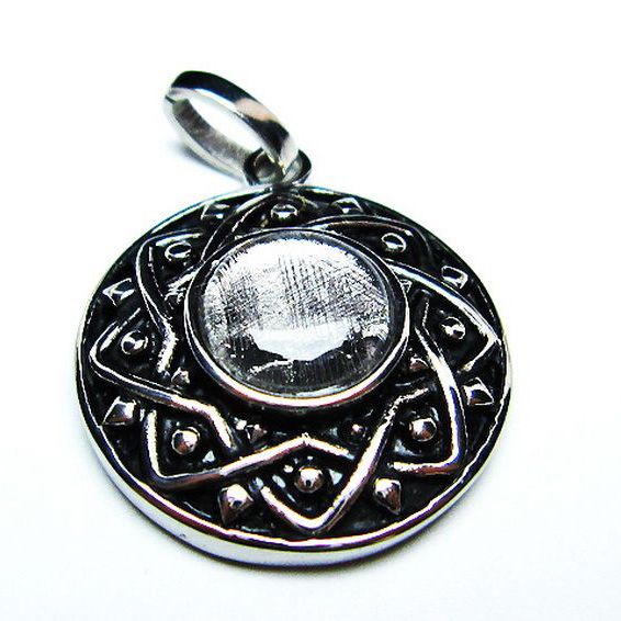 シルバーギベオン メテオライト  ペンダント [T309-2578]