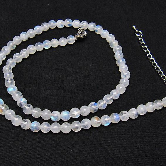 ムーンストーン ネックレス 5mm [T315-2172]