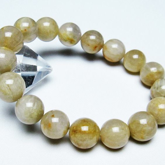 ラビットヘアルチル ★ 12mm パワーストーン 天然石 ラビットヘアールチルブレスレット 12mm