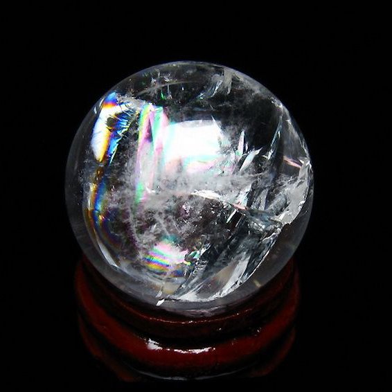 虹入り ヒマラヤ水晶 丸玉 25mm [T317-4820]