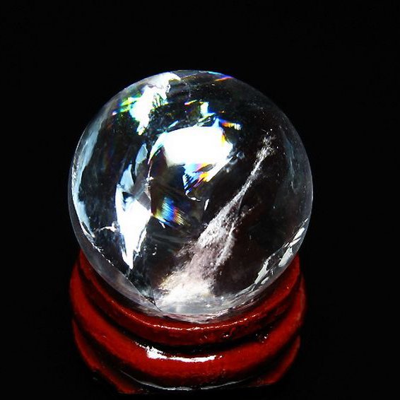 虹入り ヒマラヤ水晶 丸玉 24mm [t317-4838]