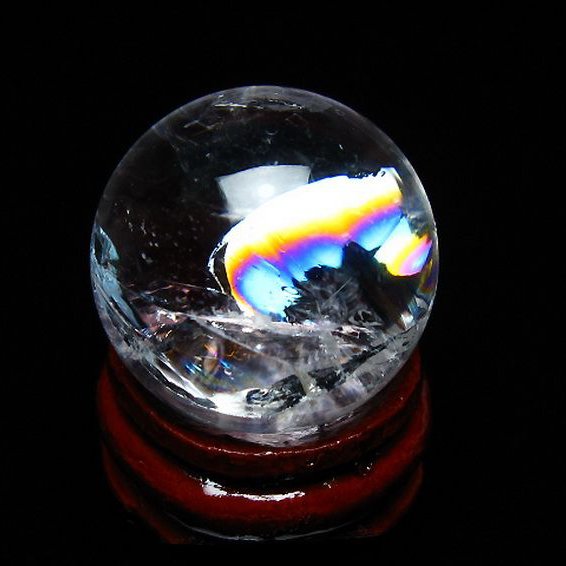 虹入り ヒマラヤ水晶 丸玉 24mm [t317-4841]