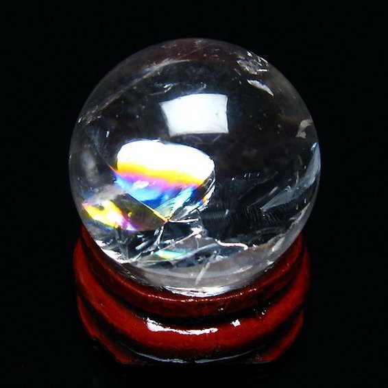 虹入り ヒマラヤ水晶 丸玉 24mm [t317-4867]