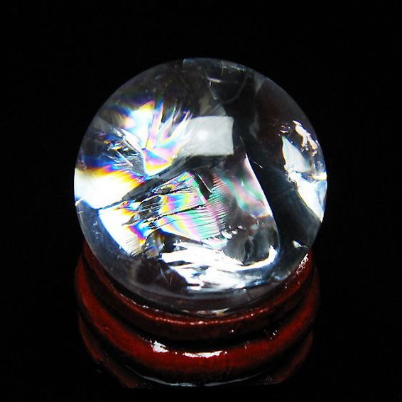 虹入り ヒマラヤ水晶 丸玉 24mm [T317-4873]