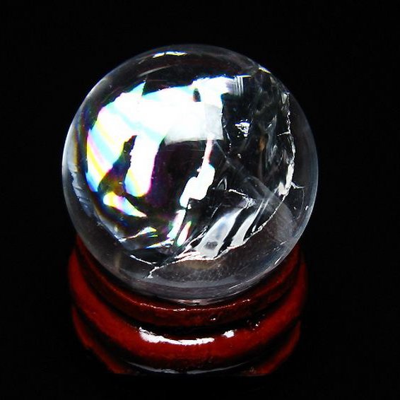 虹入り ヒマラヤ水晶 丸玉 24mm [t317-4883]