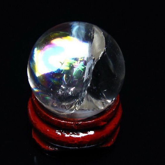 虹入り ヒマラヤ水晶 丸玉 24mm [t317-4891]