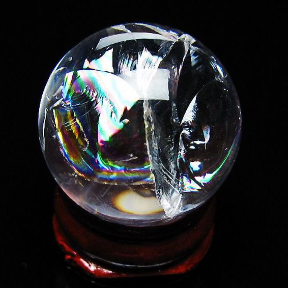s.old out    ☆虹入り☆丸玉.ヒマラヤ水晶.直径44mm. 虹入り ヒマラヤ水晶 丸玉 27mm [t317-5203]