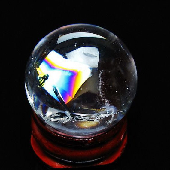 虹入り ヒマラヤ水晶 丸玉 25mm [t317-5397]