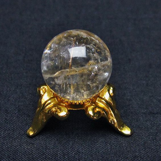 グリーントルマリンインクォーツ 36mm 丸玉 虹入り水晶 【公式通販】