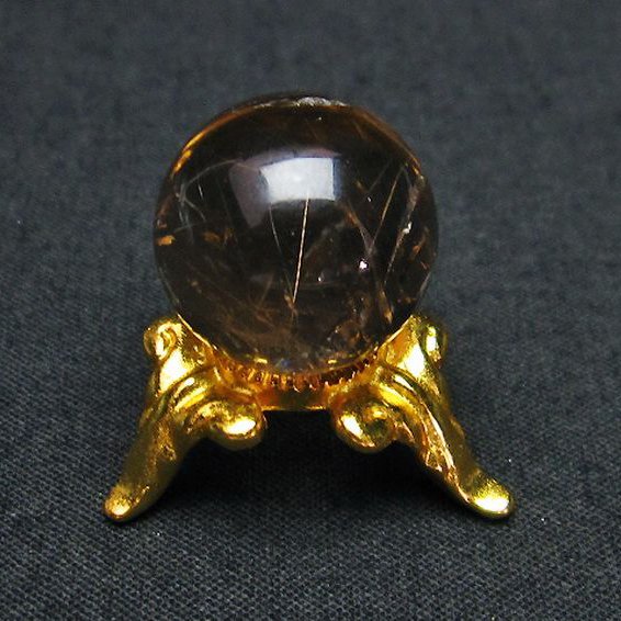 ルチル入り 水晶 丸玉 16mm [T318-4003]