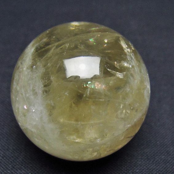 シトリン水晶 丸玉 31mm [t318-6489]