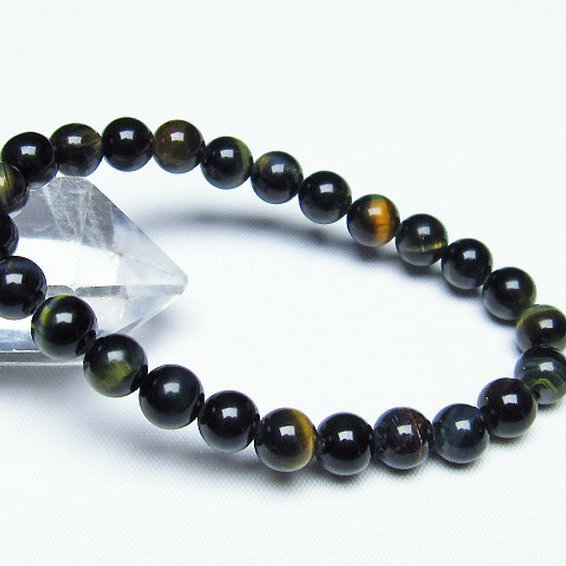 ミックスタイガーアイ ブレスレット 7mm [t32-6850]