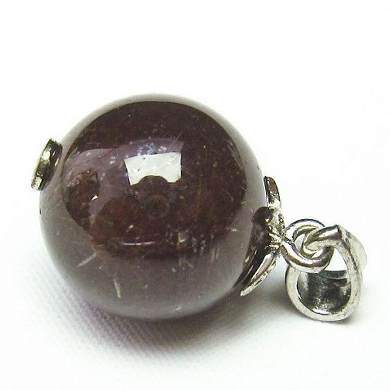 金針ルチル水晶 ペンダント 14mm [T320-2213]