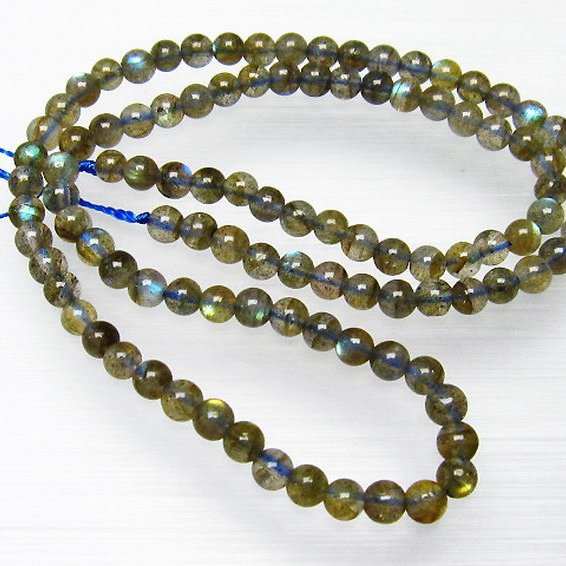 ラブラドライト 一連 4mm ビーズ [t321-1280]
