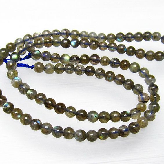 ラブラドライト 一連 4mm ビーズ [t321-1324]
