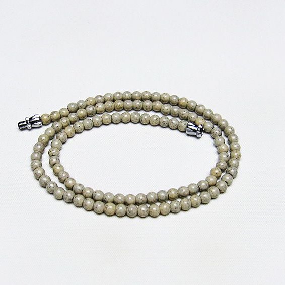 台湾産 北投石 天然ラジウム効果 ネックレス 4mm [T323-3071]