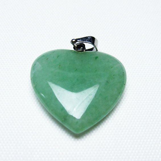 インド翡翠 ハート ペンダント [T328-1318]