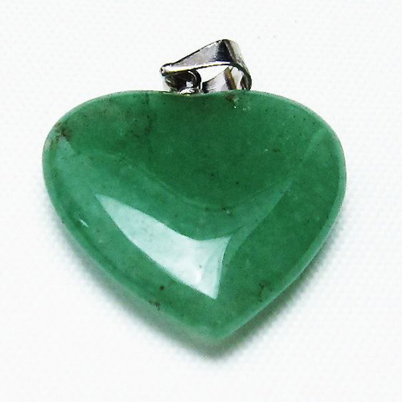 インド翡翠 ハート ペンダント [T328-1425]