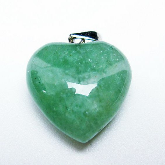 インド翡翠 ハート ペンダント [T328-1505]