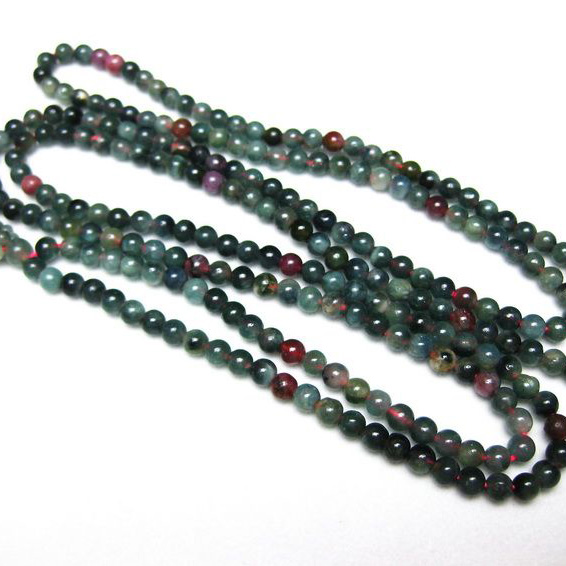 トルマリン3重 ブレスレット  ネックレス 兼用可4mm [T33-9500]