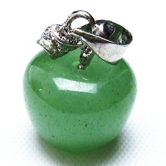 インド翡翠 リンゴ ペンダント [T330-1847]