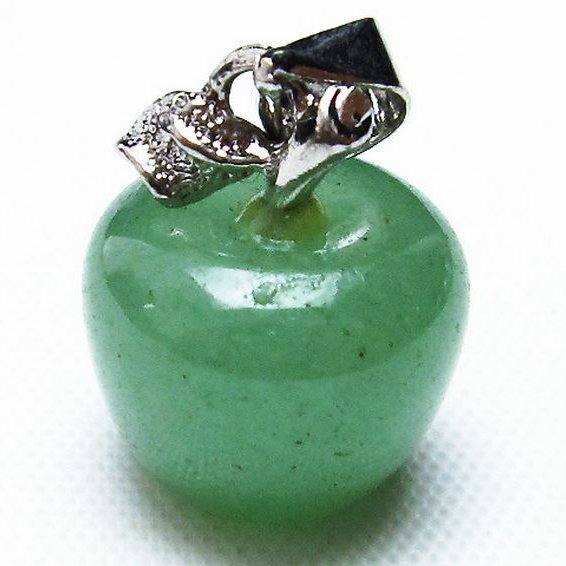 インド翡翠 リンゴ ペンダント [T330-1853]