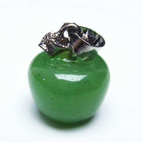 インド翡翠 リンゴ ペンダント [T330-2040]