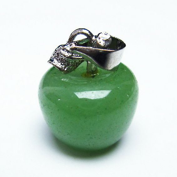 インド翡翠 リンゴ ペンダント [T330-2061]