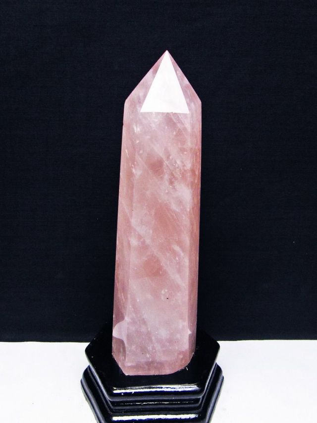 ローズクォーツ 六角柱[T332-5346]