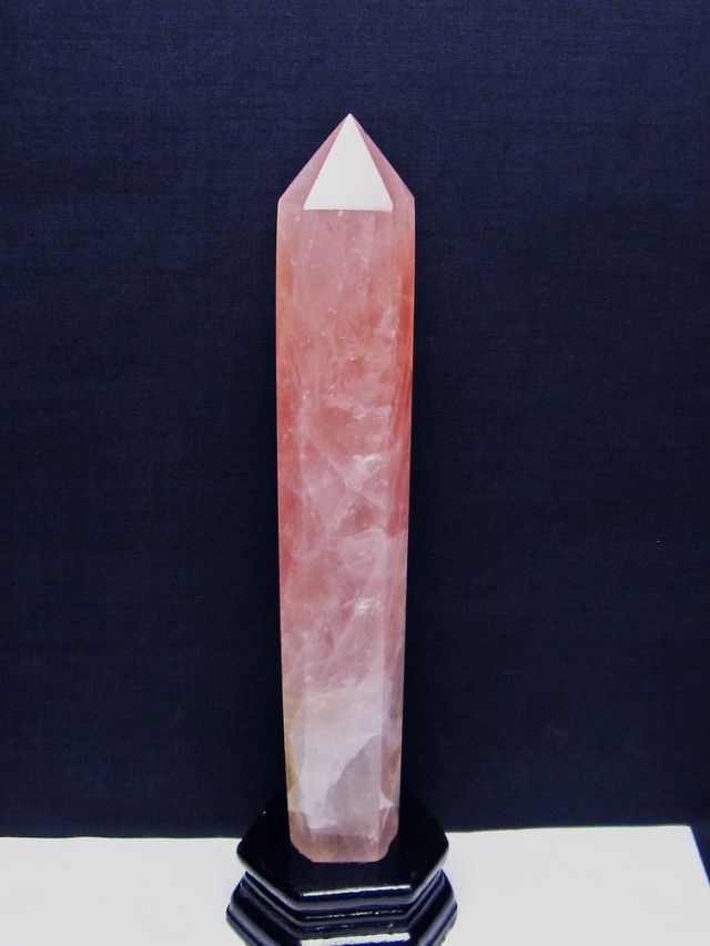 ローズクォーツ 六角柱[T332-5370]