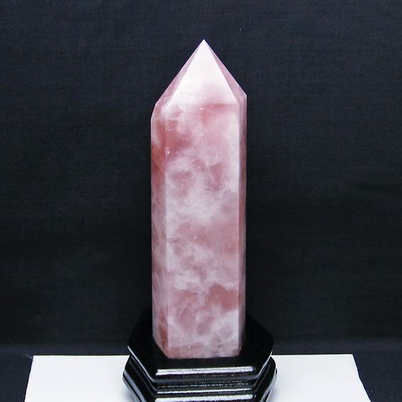 1.4Kg ローズクォーツ 六角柱[T332-5636]