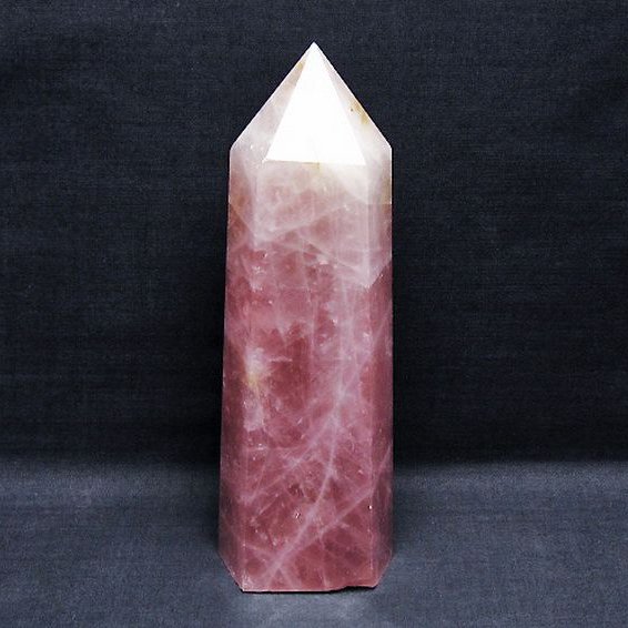 楽天市場】ローズクォーツ ポイント ばら石英 六角柱 roze quartz 一点