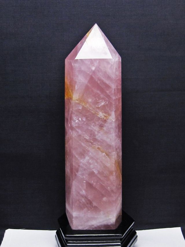 2.5Kg ローズクォーツ 六角柱[t332-5991]