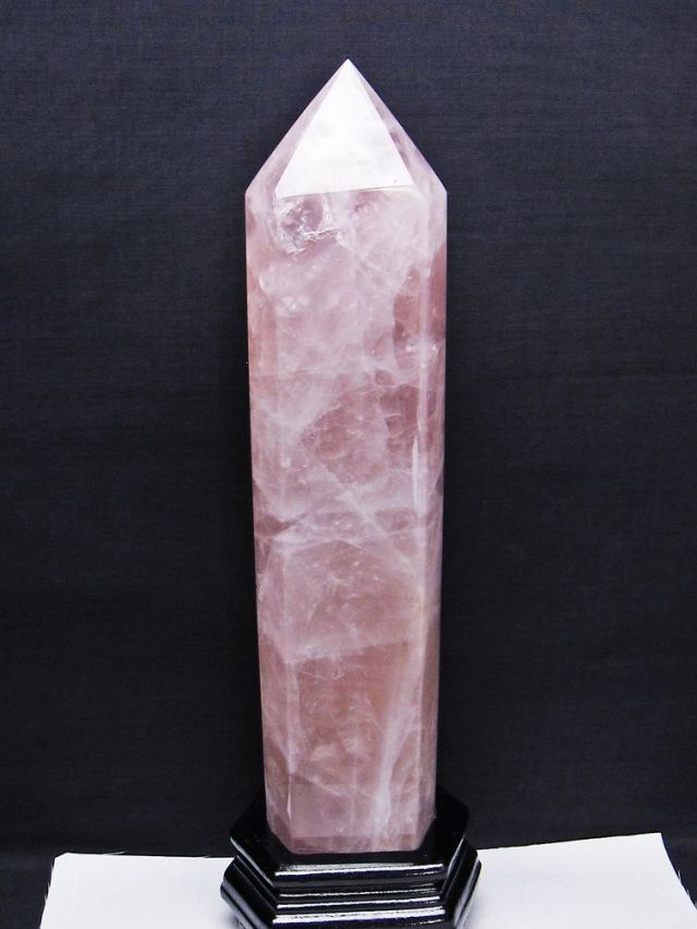 2.9Kg ローズクォーツ 六角柱[T332-5993]