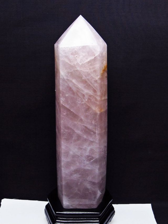 3.5Kg ローズクォーツ 六角柱 [t332-6144]