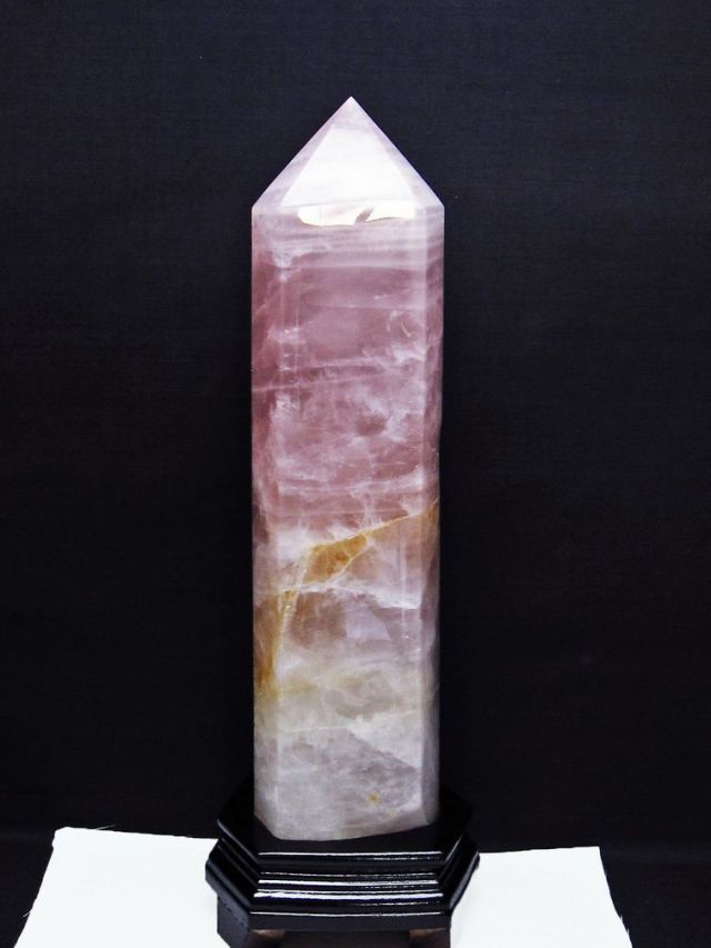 4.1Kg ローズクォーツ 六角柱 [t332-6146]