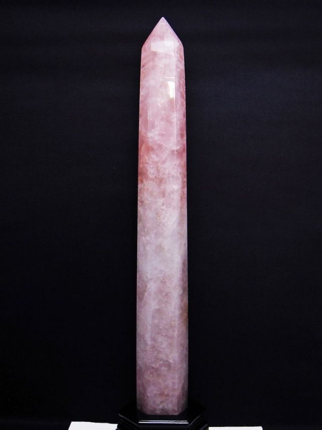 4Kg ローズクォーツ 六角柱 同梱不可 [t332-6204]