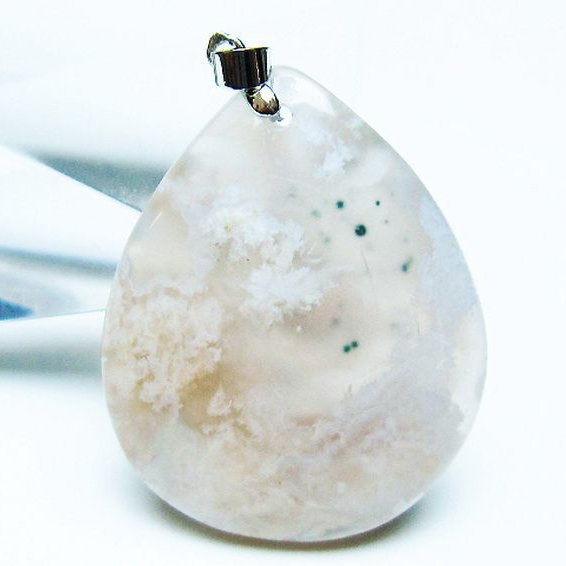 桜メノウ チェリーブロッサムアゲート ペンダント [T335-3019]