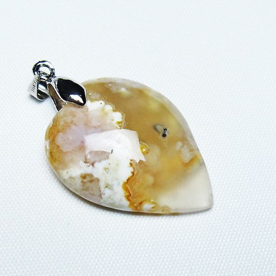 桜メノウ チェリーブロッサムアゲート ペンダント [T335-3192]